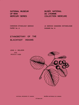 cover image of Ethnobotany of the Blackfoot Indians